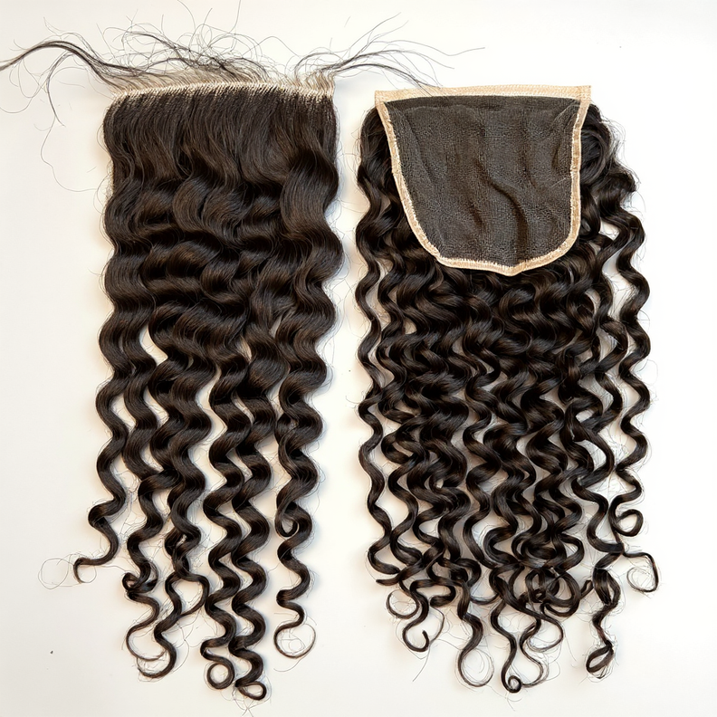 Raw Cambodian Loose Deep Wave HD Lace Closure & Frontal