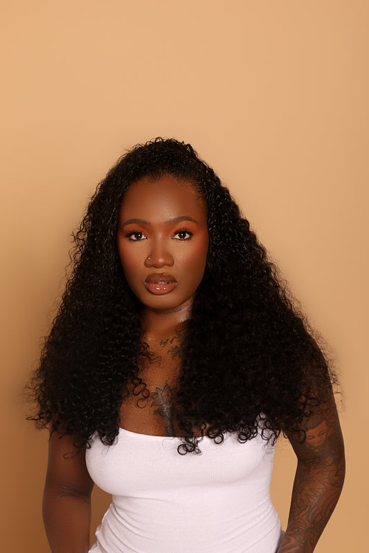 Coily Curly Half Wig